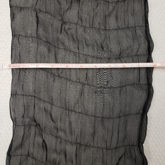 3/$15 Sheer black chiffon dress scarf - Picture 2 of 2